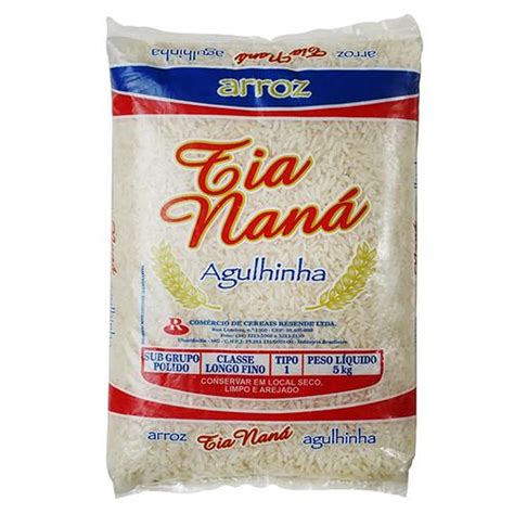 arroz tia nana|Arroz Agulhinha Tia Nana Tipo1 5Kg 